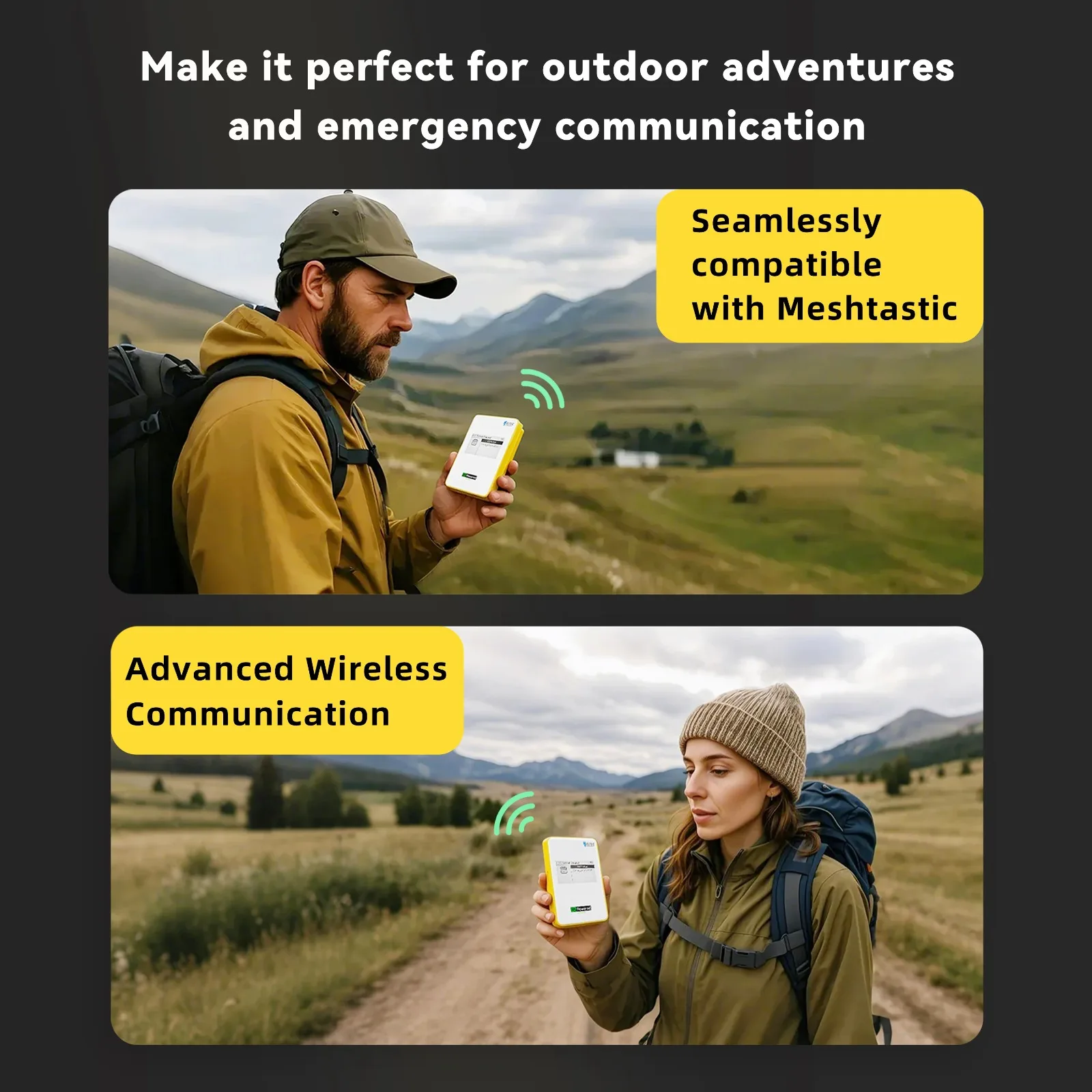 Heltec MeshPocket بنك الطاقة اللاسلكي المغناطيسي 5000/10000mAh 15W شحن سريع للهواتف الذكية