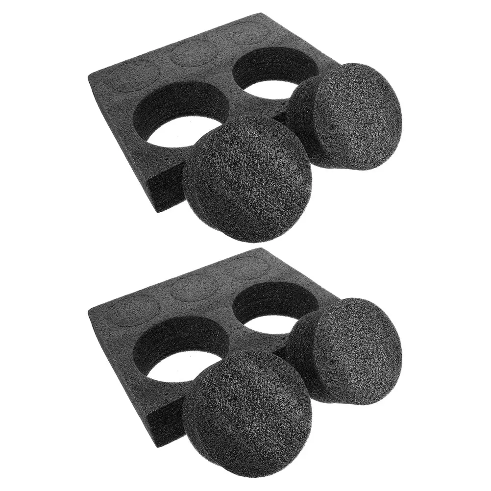2 Stück Tassehalter zum Mitnehmen, Epe-Schaum, Mehrloch-Kaffeetragetablett für Milchtee-Lieferung, wiederverwendbar, tragbar, leicht, Schwarz