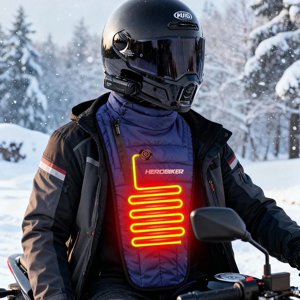 Winter Motorcycle Warm Neck Scarf Heated Warm Neck Windproof Outdoor Skiing Cold Proof Heating Scarf Snow Riding Warm Neck