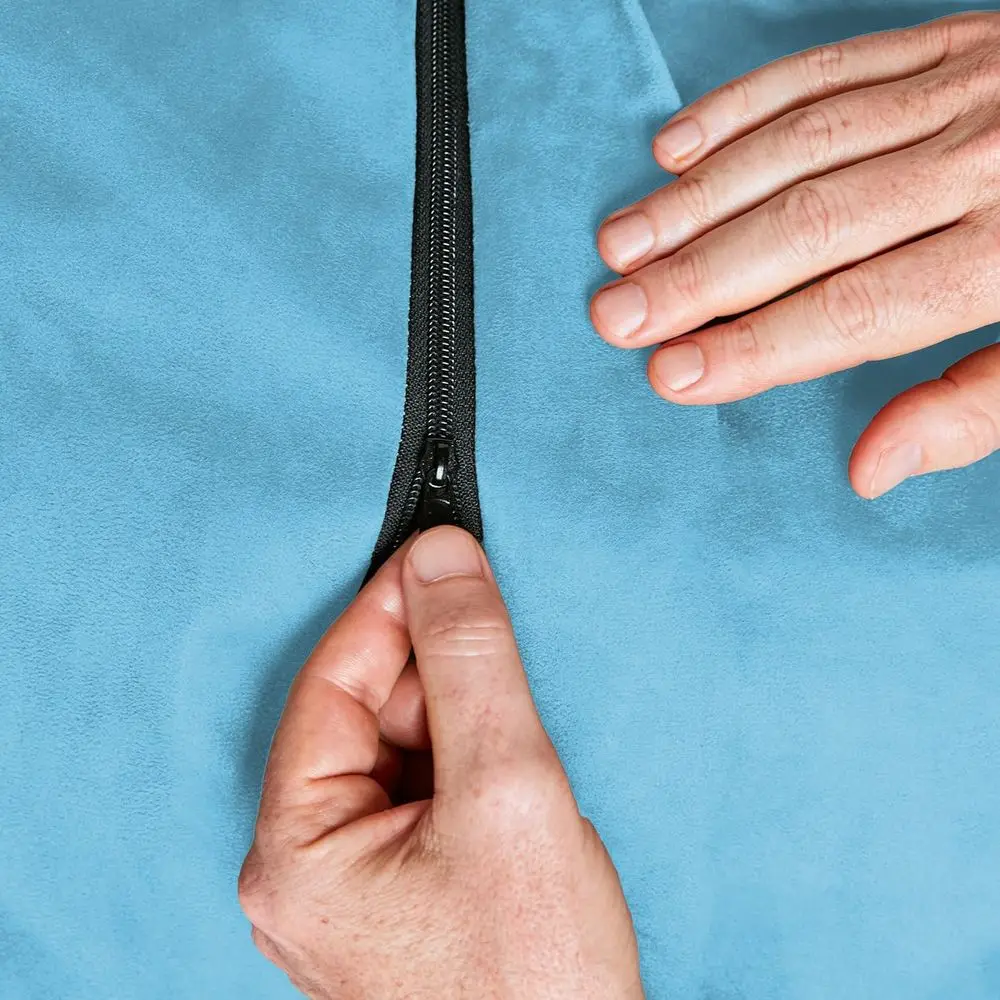 كرسي كيس فول من الجلد السويدي فائق النعومة بطول 6 أقدام - أريكة XL مملوءة بالرغوة للأطفال والمراهقين والكبار - كرسي كيس أزرق فاتح للمساكن والفام #6