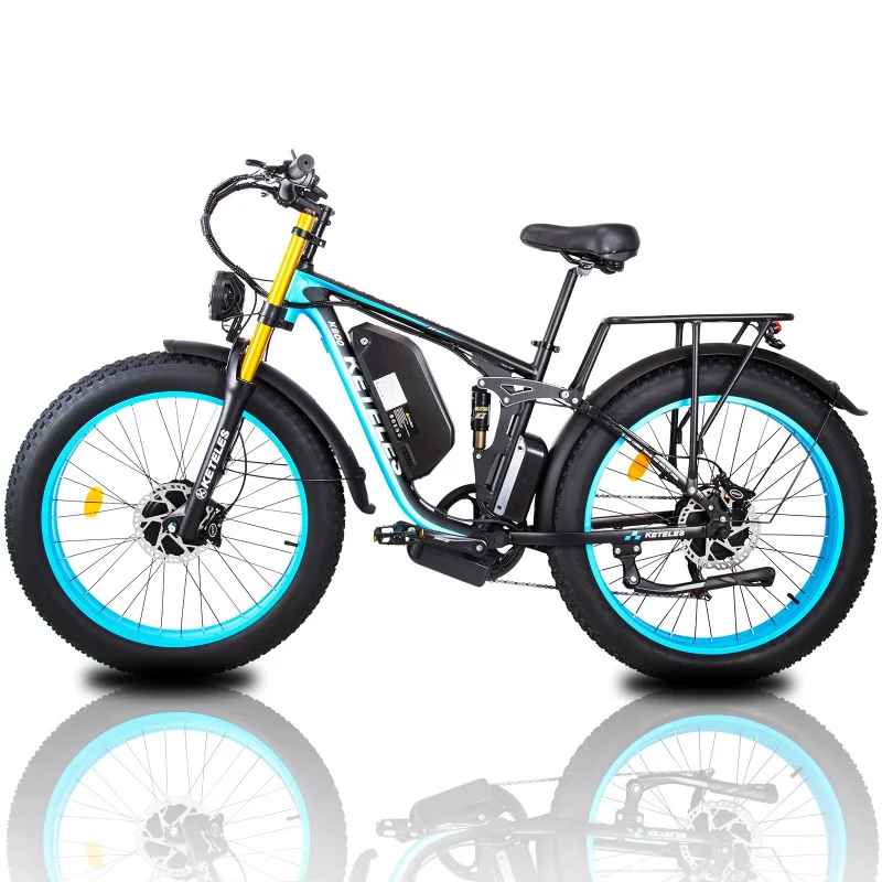 

26" Inch Fat Tire Brushless Dual Motor Electric Bicycle 48V 23AH Battery Electric Mountain Bikes AWD 7 Speed E-Bike UL2849 UK
