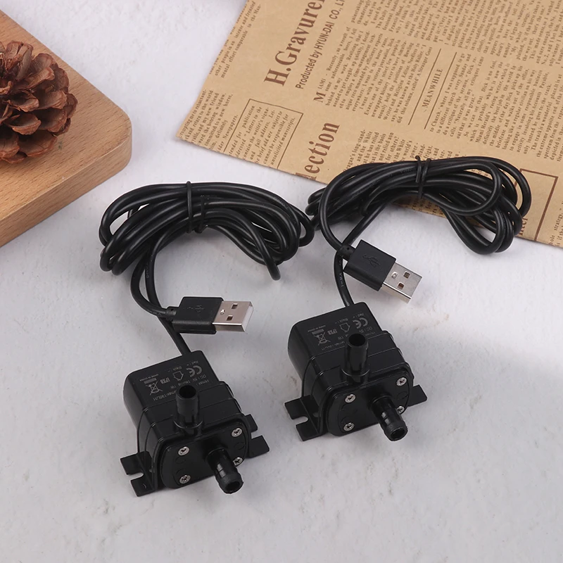 

1Pc Ultra-quiet Brushless DC USB Water Pump 5V 1W 130L/H Lift 100CM Submersible Fountain Aquarium Circulating Micro Water Pump.
