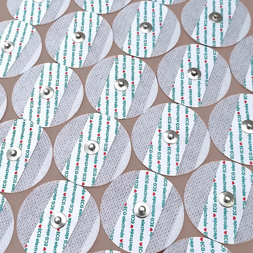 100pcs Electrode Patch Button Non-Woven Medical ECG EKG Disposable Pad Electrocardiogram Accessories