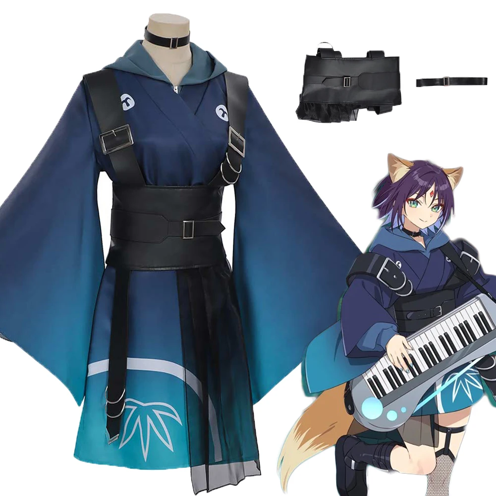 

Космическая принцесса Кагуя Сакайори Ироха ‌ Костюм для косплея: синее платье, комплект одежды, униформа для выступлений, женский карнавальный костюм для Хэллоуина и вечеринок