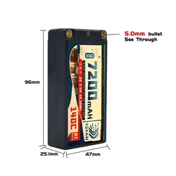 VsVAW Batería LiPo 2S 7200mAh para drone FPV