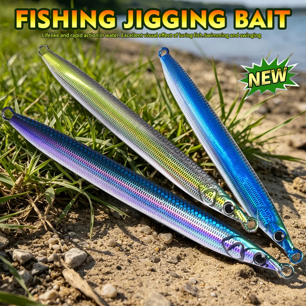 Proberos 1 Stück Metall-Jig 30g -150g Angeljig Schnell Sinkender Ufer-Jigging Weitwurf-Jigs Künstliche Meeres-Angelköder – Detail 1