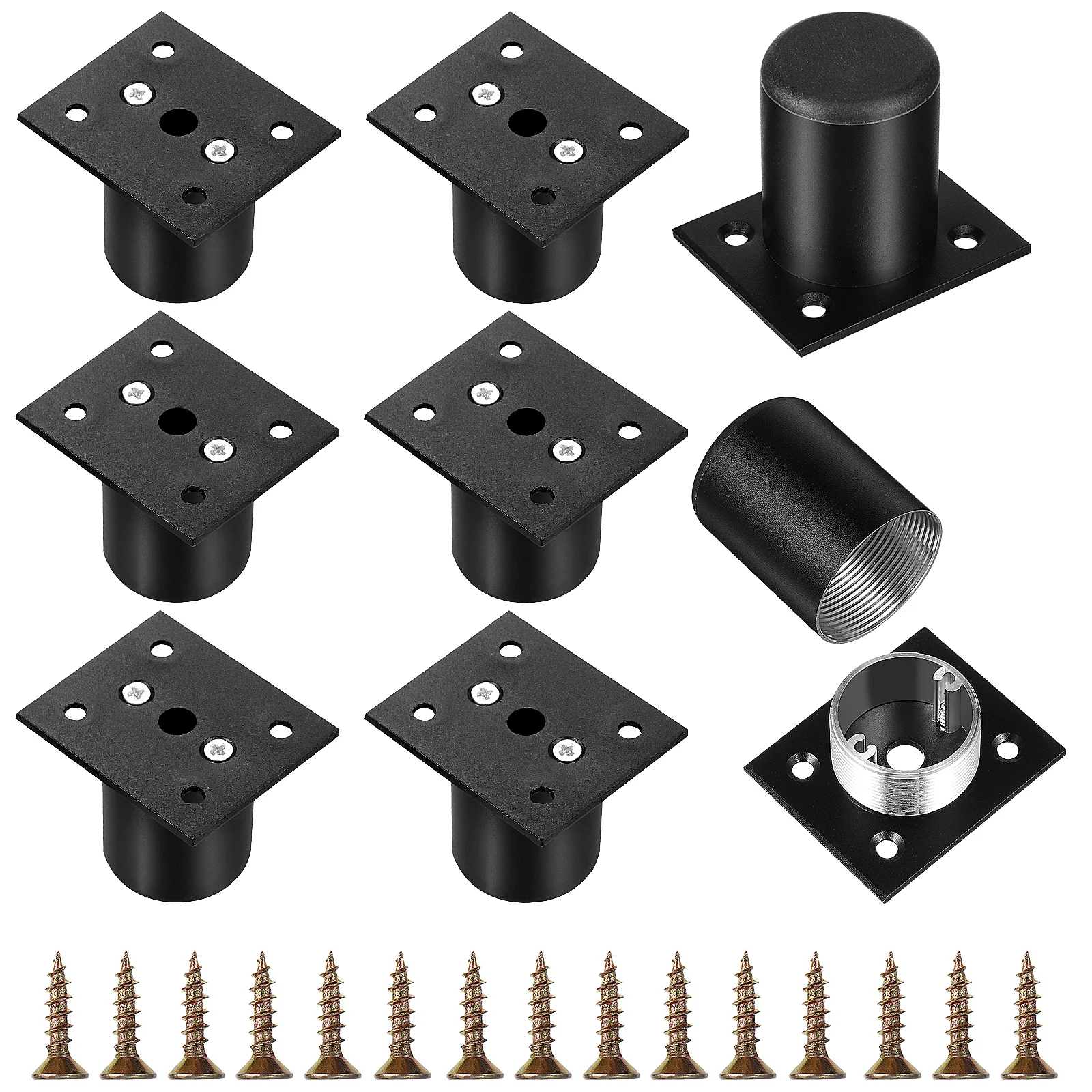 

8 Pcs Heavy Duty Furniture Feet Adjustable Riser Cabinet Replacement Legs Aluminum Alloy Leveling