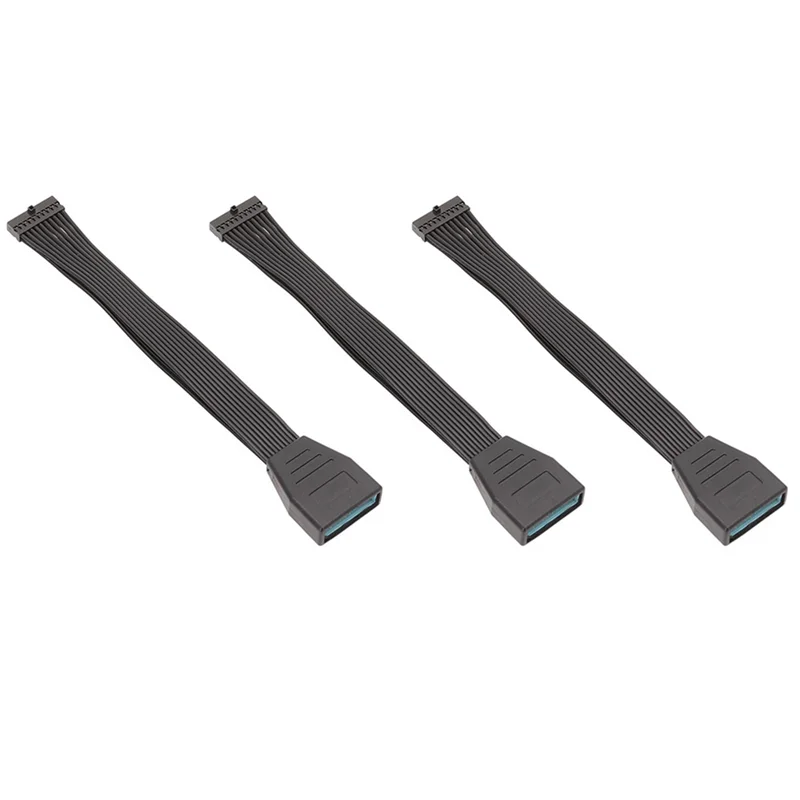 B50B-3Pcs Motherboard Mainboard USB 3.0 20 Pin Female To USB 3.0 20 Pin Male Extension Cable-15Cm