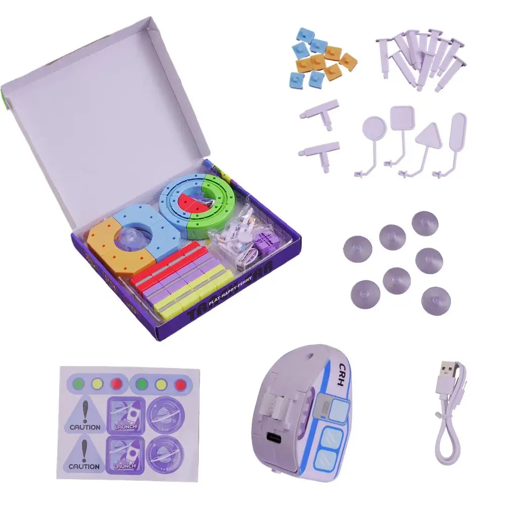 Kinder-Magische Schienenbahn Elektrische Zusammenbaubare Bausteine Magnetische Schienen Auto-Labyrinth Pädagogisches Spielzeug Magnetische Montage-Bahn