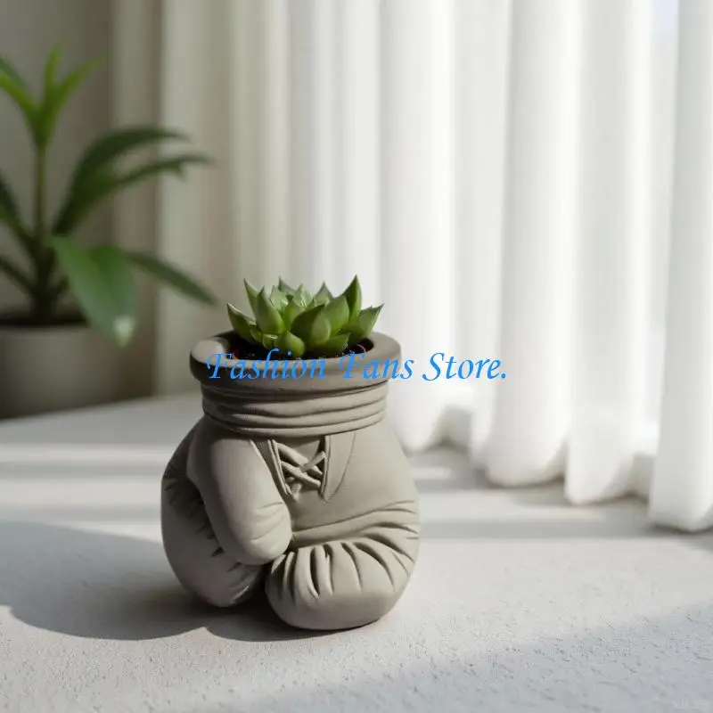  Silicone Mold For DIY Boxing Glove Planters Flower Pot Pen Holder Resin Crafts