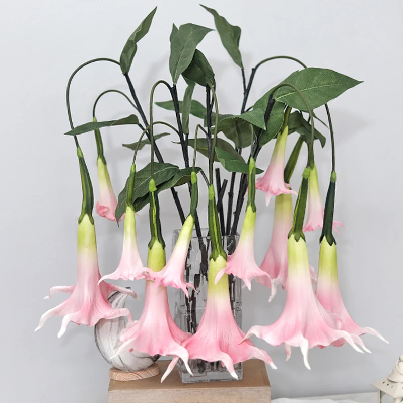 Artificial Flower Luxury PU Datura Touch Real Wedding Party Decoration Fake Flower Lily Christmas Home Table Room Vase Decor