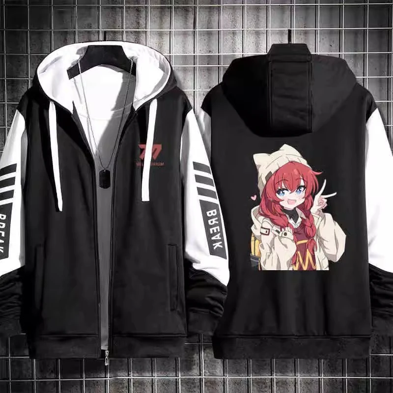 Sudadera con capucha y cremallera para hombre y mujer, con estampado 3D de Anime Blue Archive Konuri Maki, ropa de calle, Hip Hop, Cosplay, chaqueta con capucha y cremallera