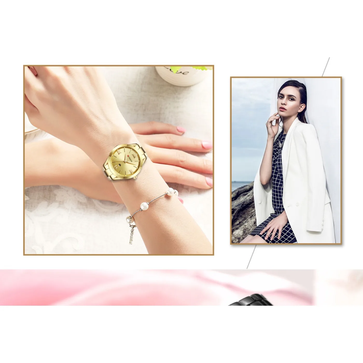 CURREN New Simple Women Bracelet Wrist Watches Light Extravagant Girls Fashion Geneva Quartz Clock Female Luxury Wristwatch 2017 view 6