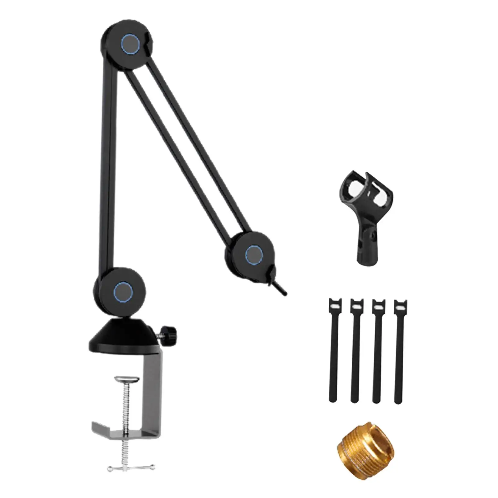 Booming Mic Arm Microphone Desk Mount Booming Arms 360° Rotation for Podcast Video Gaming Broadcasting, Recording, Music