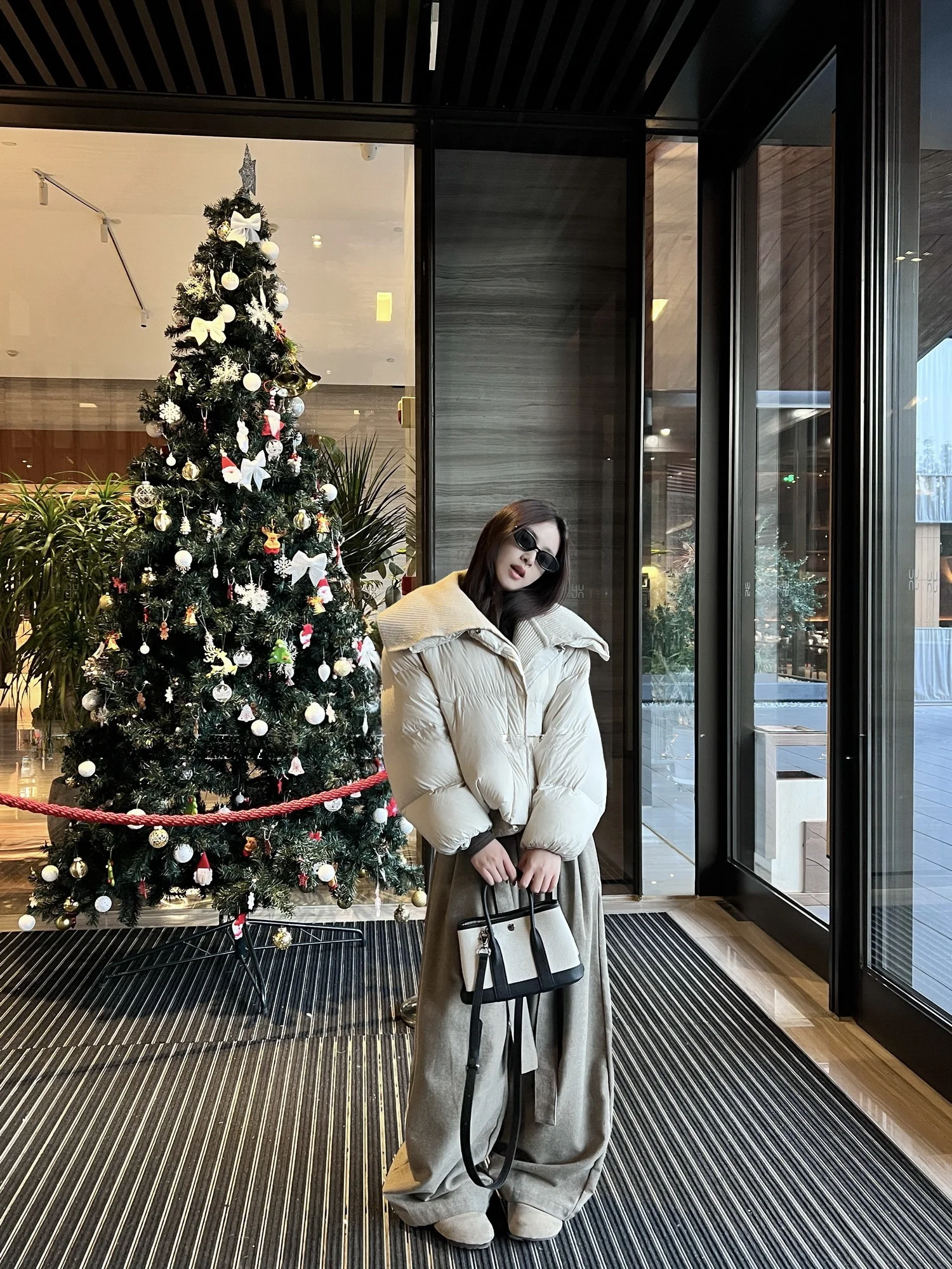 

XXBAI ort Puffer Jaet Women's Loose Fit Detachable Collar Warm Winter Outerwear Faionable Commute Sle Nylon Material