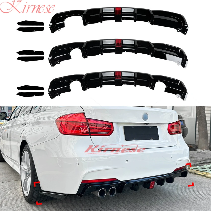 

Glossy Black M Performance Rear Bumper Lip Diffuser Glossy Black M Sport Diffusor For BMW 3 Series F30 F35 2012-2019 Parts