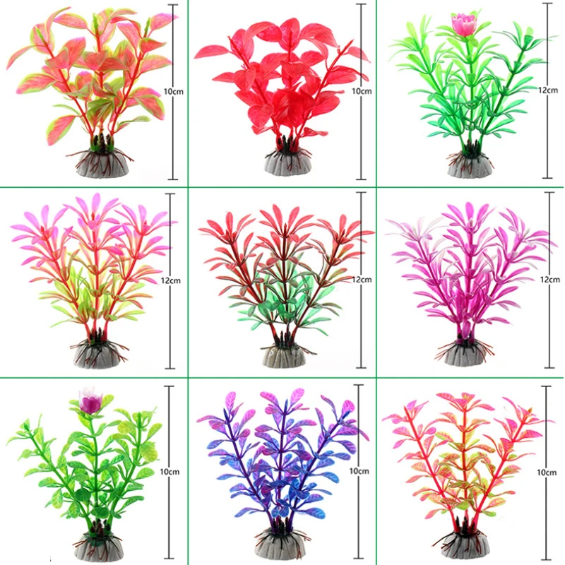 Décoration d'aquarium d'eau artificielle, plantes hydroponiques de simulation pour poissons, ornement précieux, fournitures de paysage, accessoires