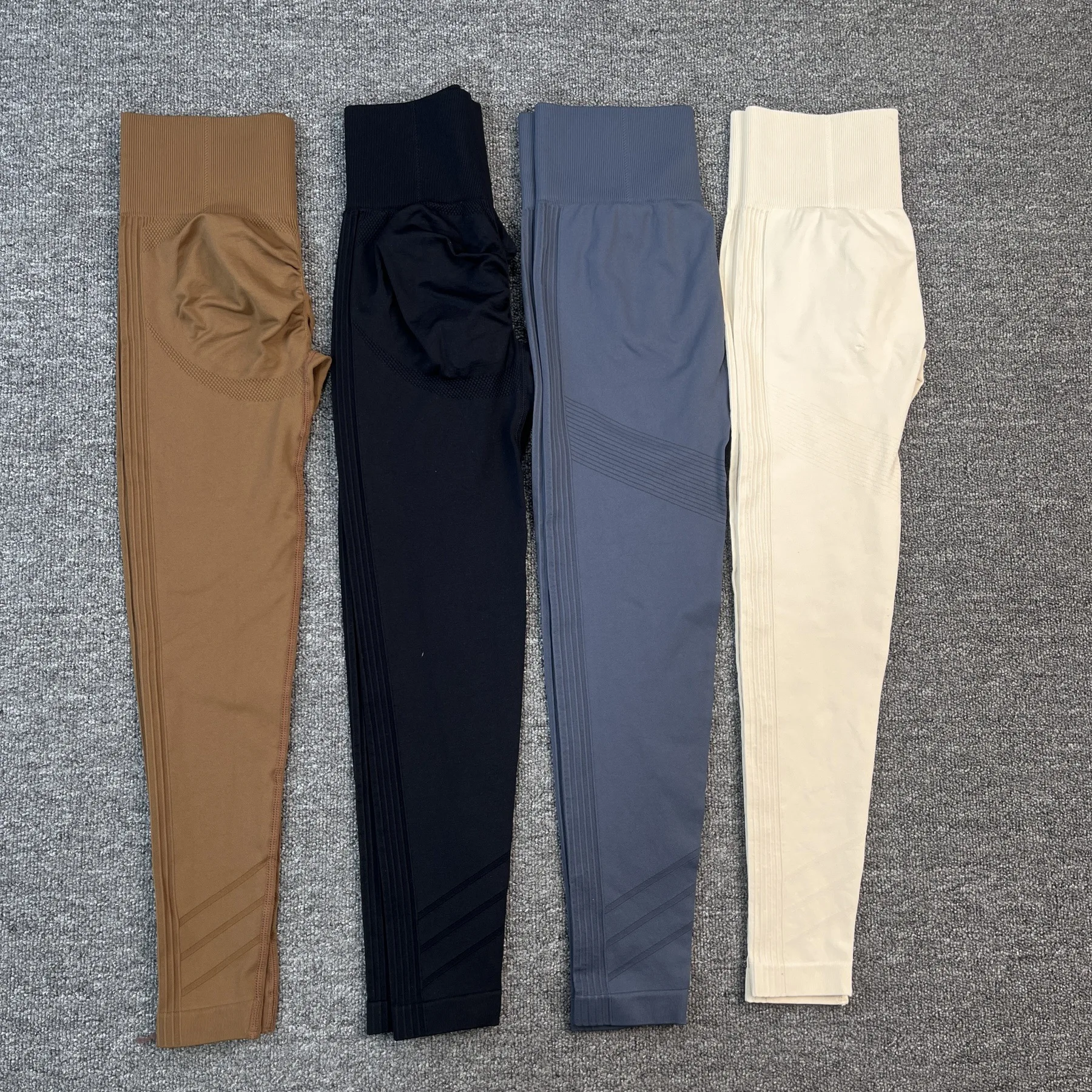 Pantalones de Yoga de punto sin costuras para mujer, pantalones de Fitness deportivos transpirables de cintura alta, venta al por mayor, oferta