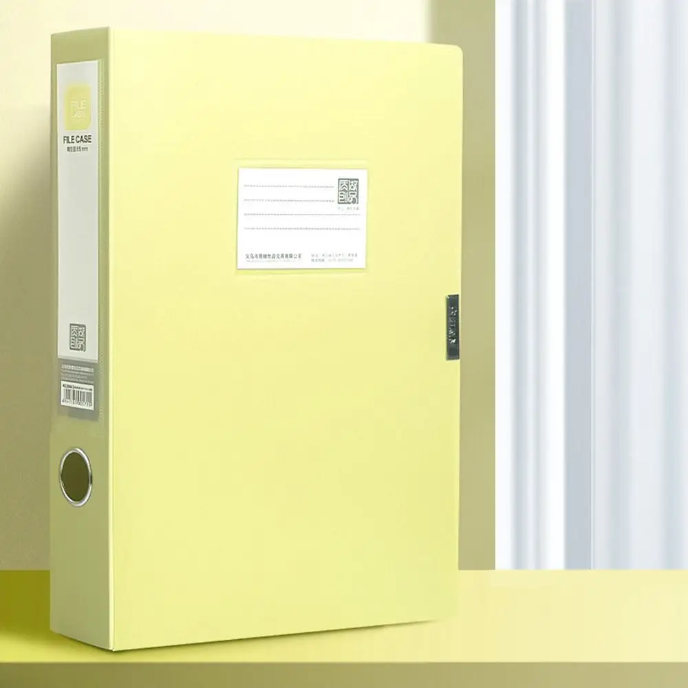 

Simple Thickened A4 File Folder Morandi Color PP Plastic Paper Storage Box Dustproof Document Case Personnel Division