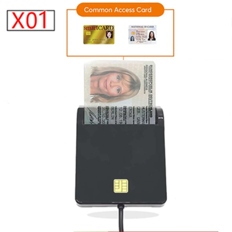 

X01 USB Smart Card Reader For Bank Card IC/ID EMV card Reader High Quality for Windows 7 8 10 Linux OS USB-CCID ISO 7816