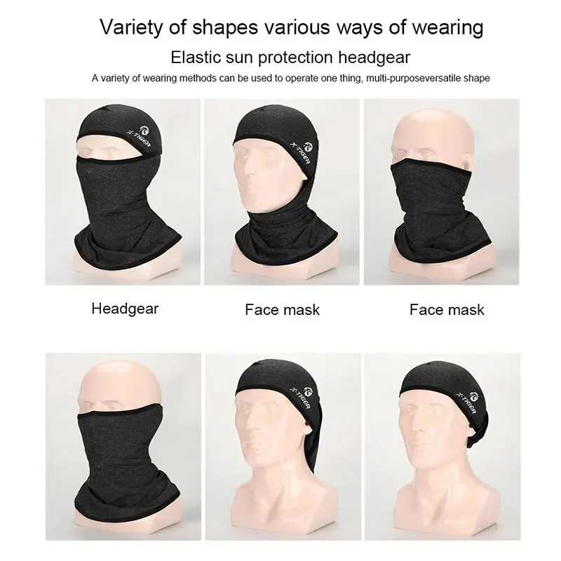 X-TIGER Face Mask Absorb Sweat Cycling Fishing Training Face Scarf Neck Gaiter Bicycle Sun Protection Sport Face Mask