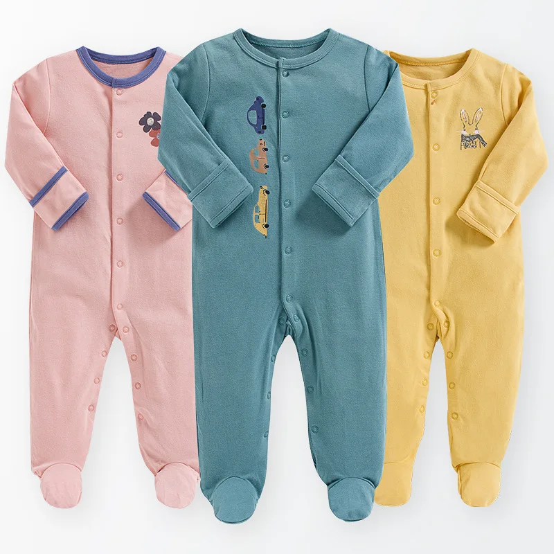 One-piece Baby Swaddling Clothes Newborn Children Clothes Pure Cotton Clothing 0-12 Months Crawling Clothes Baby All Seasons