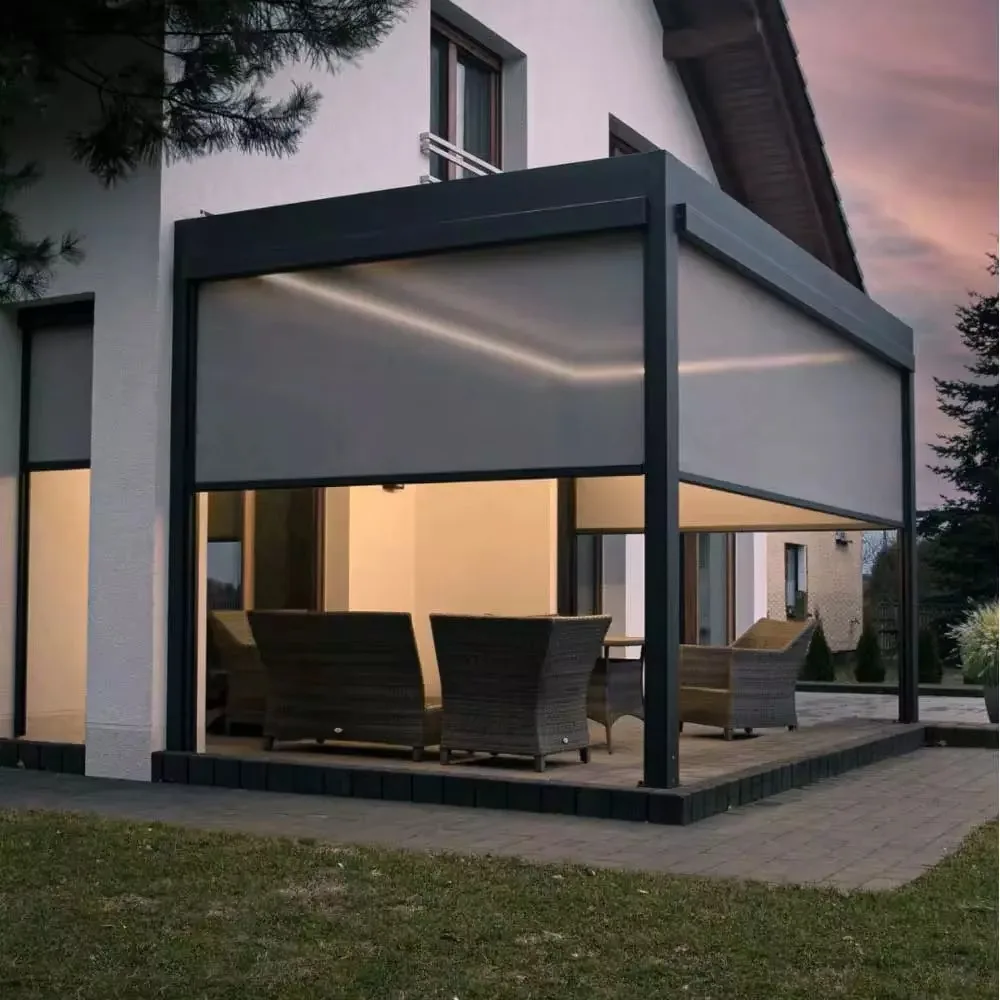 Adjustable Louver Aluminum Pergola Waterproof Roof System Outdoor Pavilion for Backyard & Garden Durable Patio Shade Solution