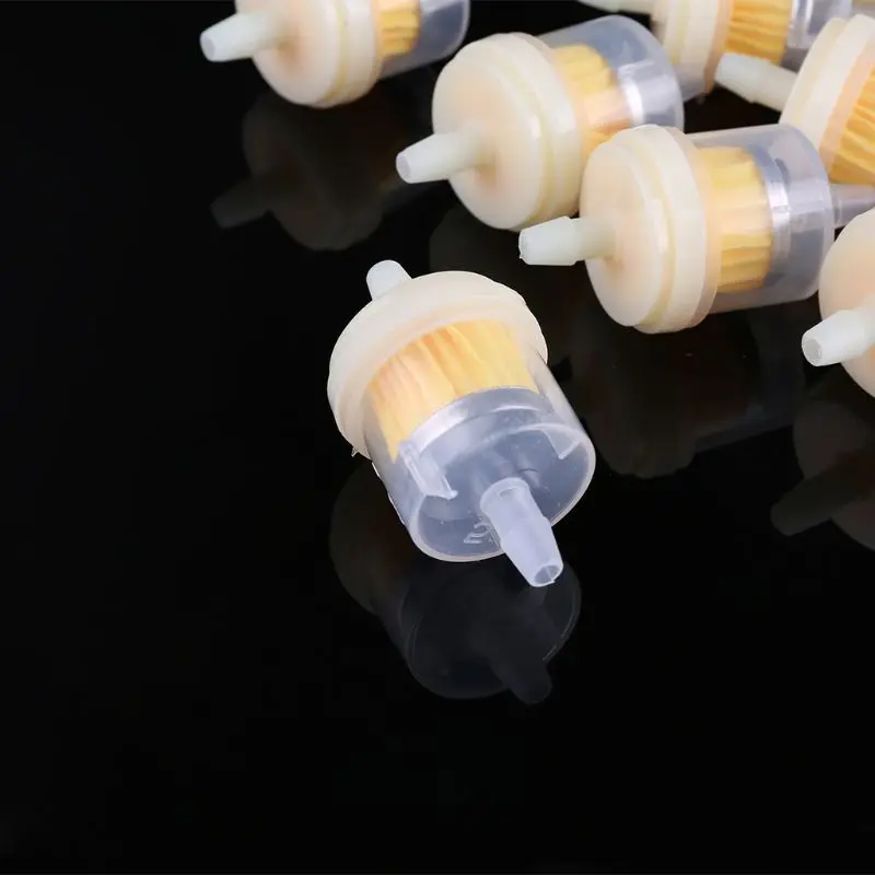 10x 4/25'' 4mm Hose Motorcycle Scooter Filter Clear Inline Gas New