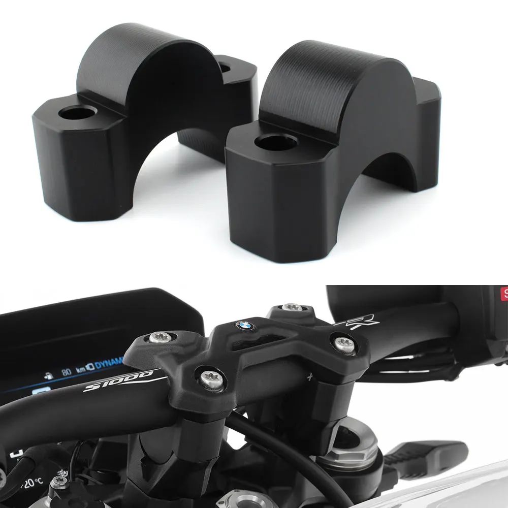

Motorcycle Handle Bar Clamp Raised Extend Handlebar Mount Riser For BMW S1000R S1000XR S1000 1000XR 1000R Accessories