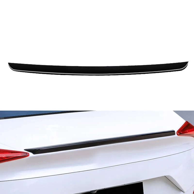 Car Glossy Black Painted Rear Trunk Spoiler Tail Lid Wing For Honda Civic Sedan 16-19