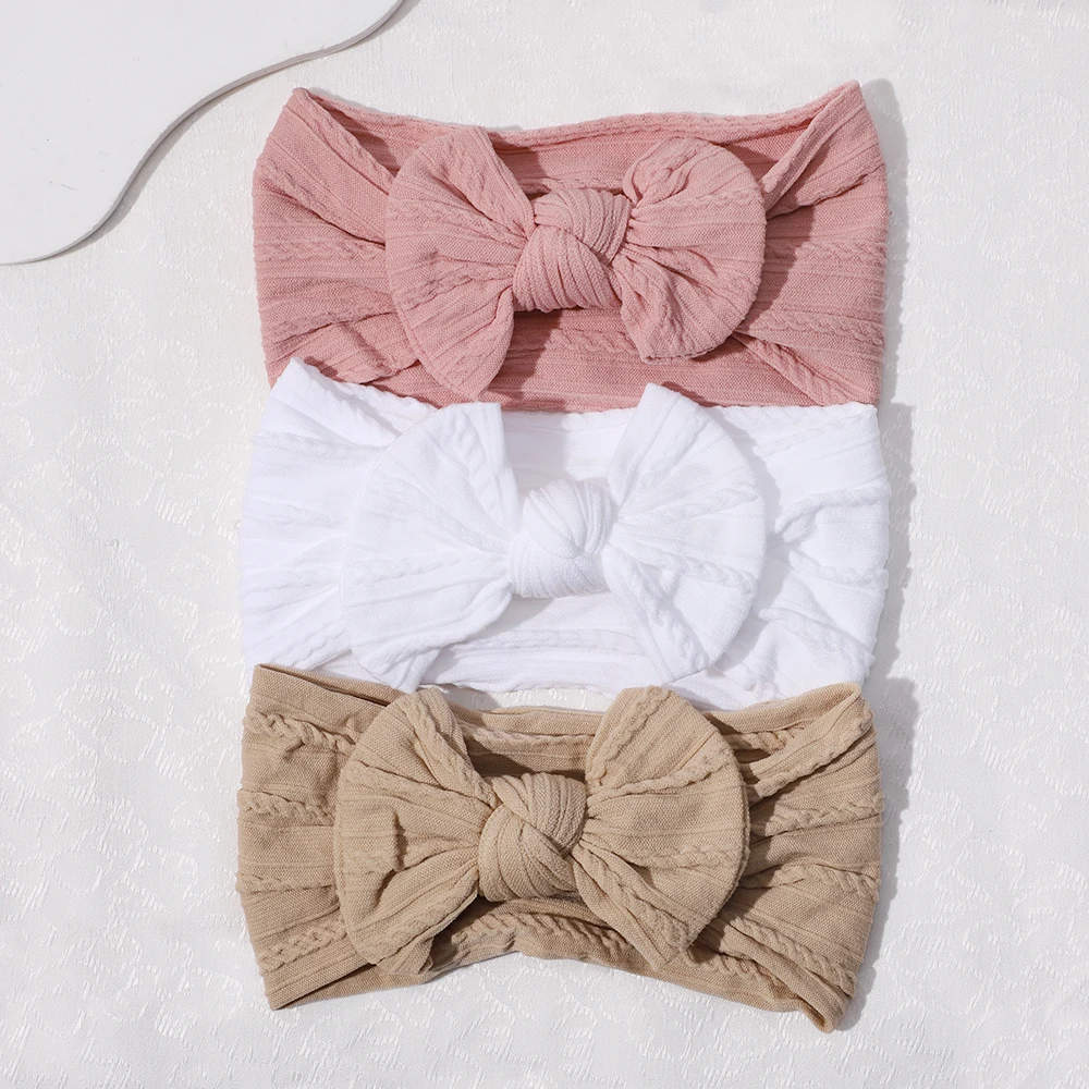 3Pcs/Set Baby Headband Sweet Bowknot Soft Elastic Hair Band Children Turban Kids Headwear Hair Accessories for Newborn Infant