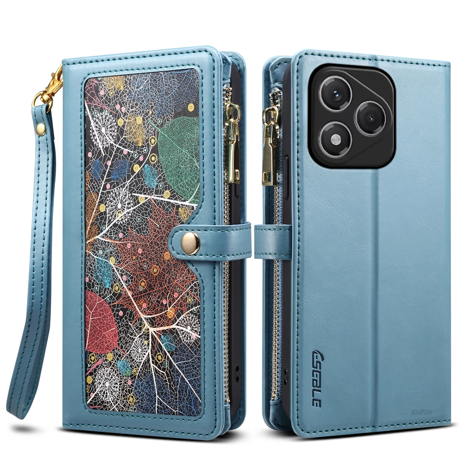 

Кожаный флип-чехол на молнии с принтом на ремешке для Huawei HONOR 400 Lite 400Lite, чехол для мобильного телефона с слотом для карт, бесплатная веревка