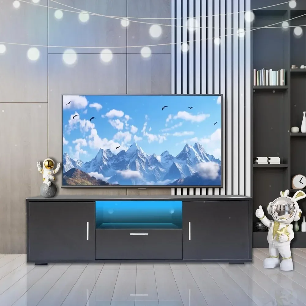 

LED TV cabinet is suitable for TVs under 70 inches, ideal for living rooms and bedrooms, free of shipping