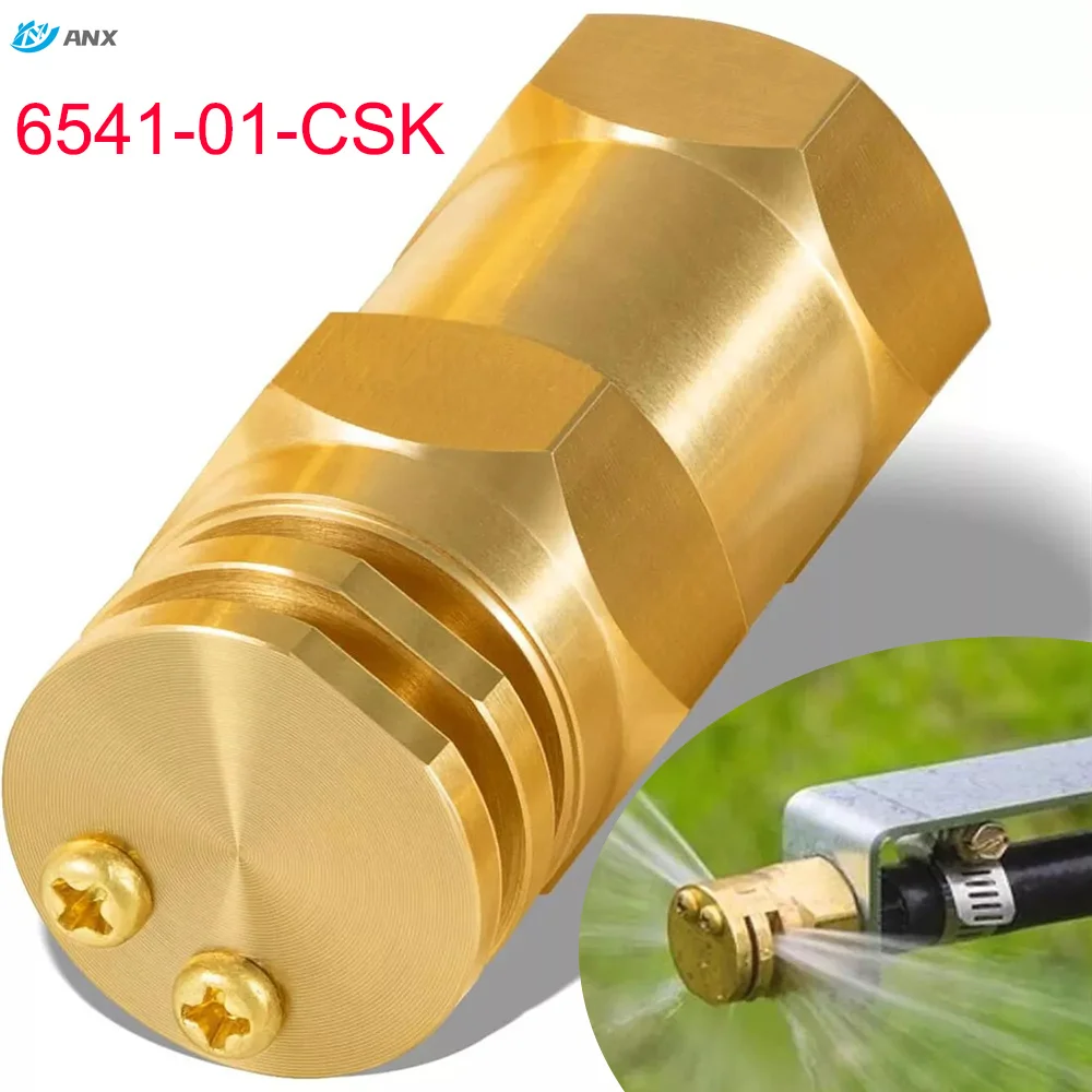 ANX Brass 6541-01-CSK Half &Full Boomless Broadcast Nozzle 50 Feet Fits for 90 and 180 Degree Spraying 10 Orifice Sprayer Part