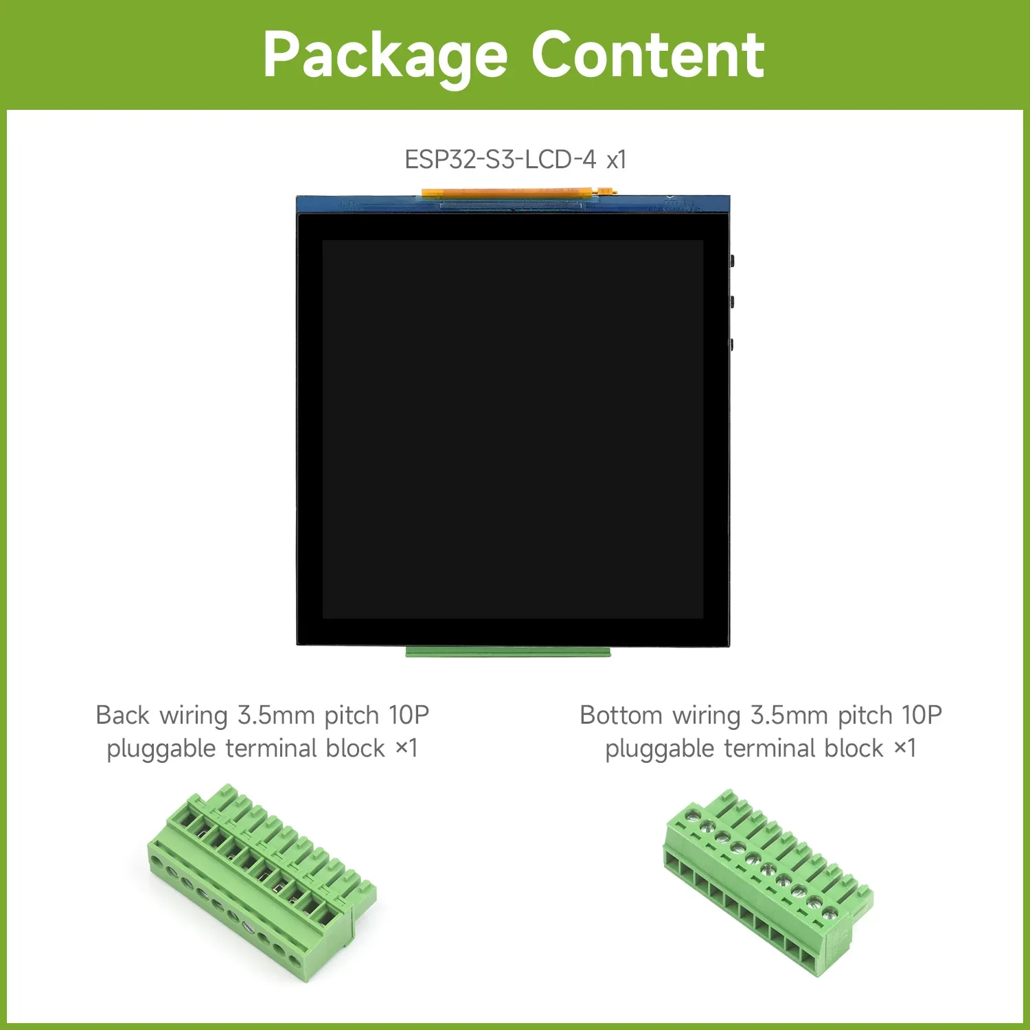 

Waveshare ESP32-S3 4-дюймовый сенсорный/несенсорный дисплей (опция), 480×480, поддержка Wi-Fi и Bluetooth, 32-битный двухъядерный процессор LX7