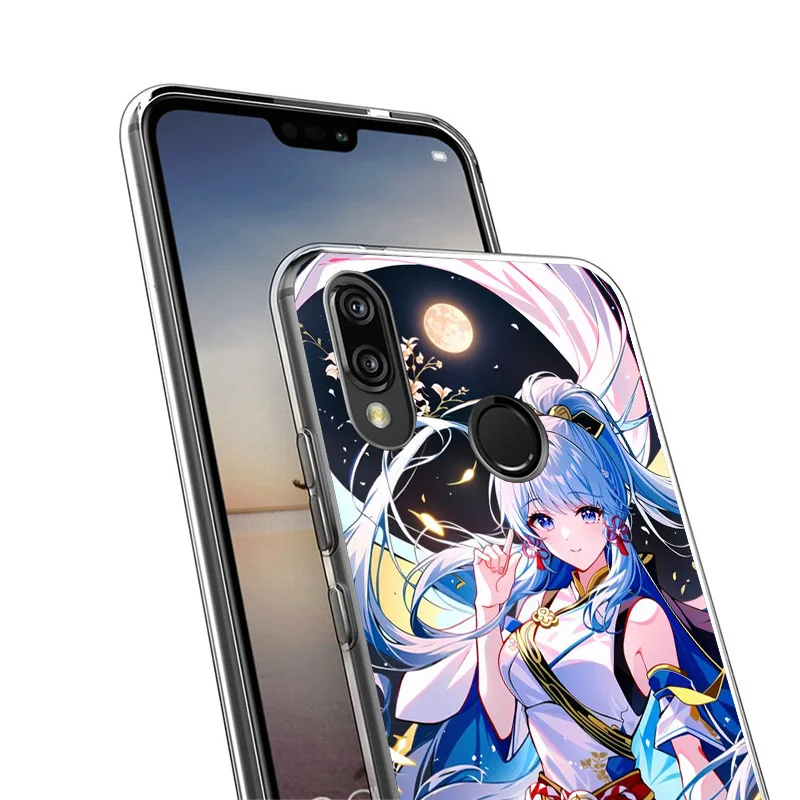 Genshin Impact Kamisato Ayaka Cover Phone Case For Huawei P40 P30 P20 P10 Lite Mate 20 10 Pro P Smart Z Y5 Y6 Y7 Y9S Soft Fundas image 2