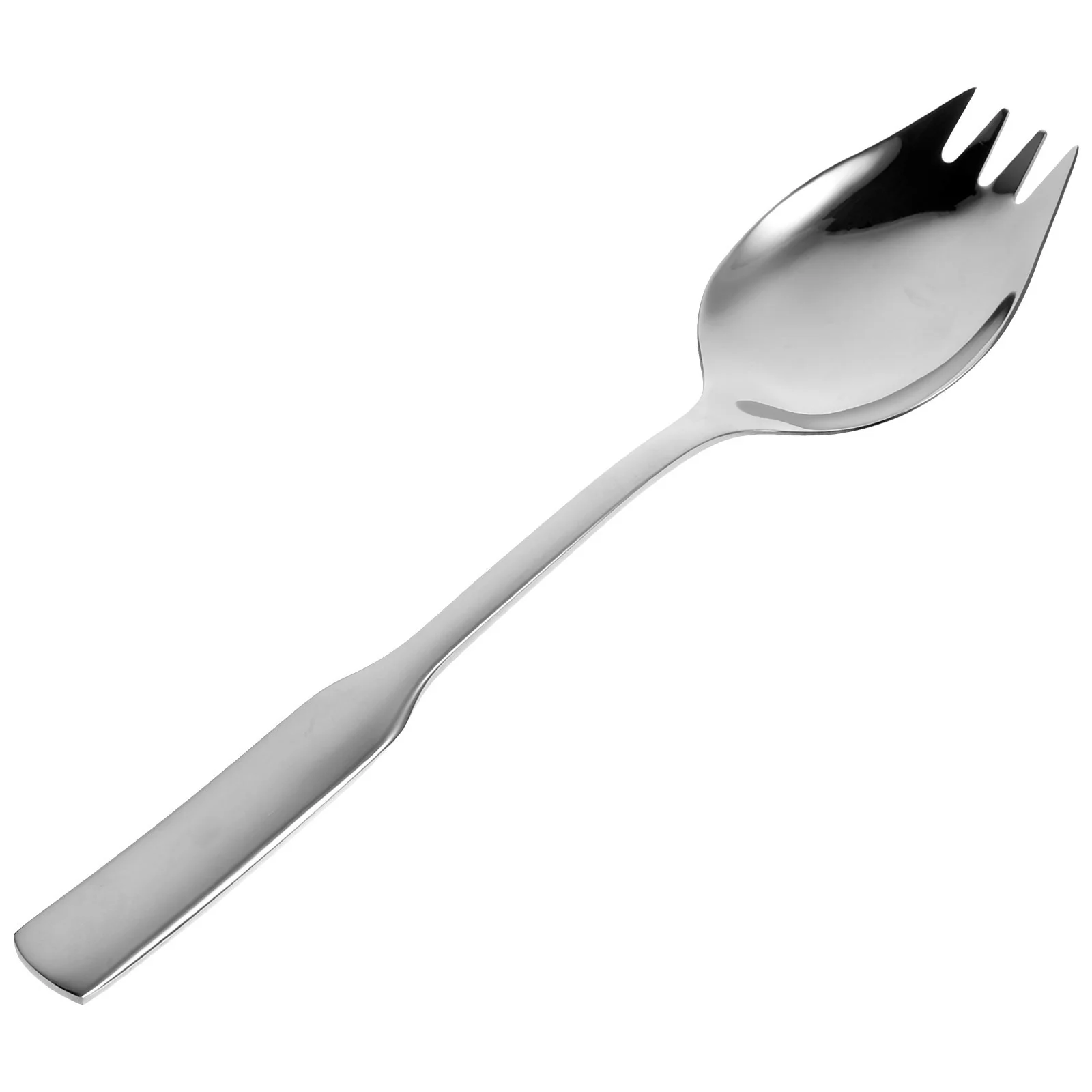 

Stainless Steel Spork Fork Spoon Combo Salad Serving Utensil Tableware For Dessert Fruit Pasta Picnic Outdoor Use