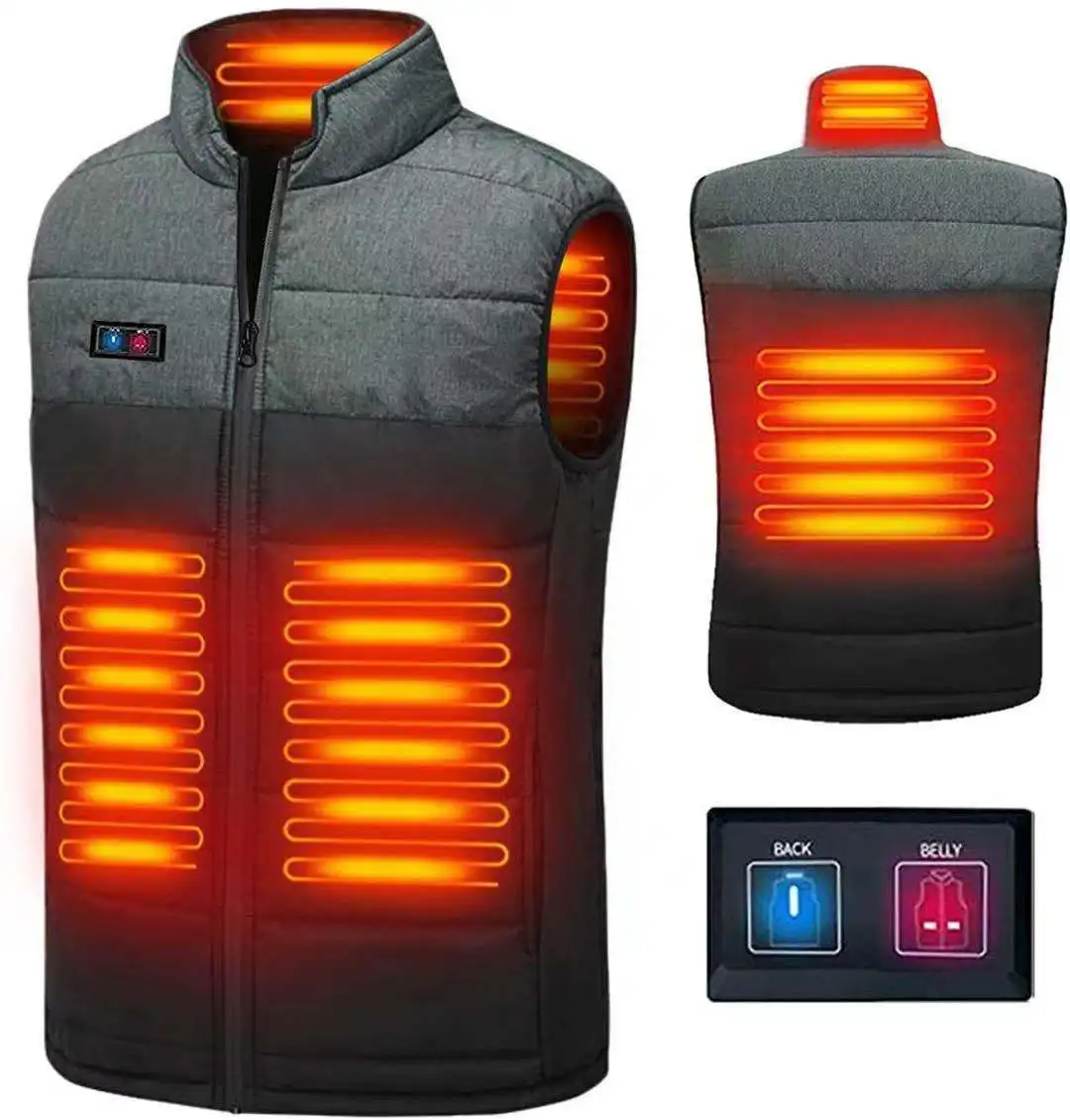 Gilet riscaldante USB riscaldamento elettrico intelligente a quattro zone gilet riscaldante a nove zone a temperatura costante a tre velocità caldo cappotto di cotone