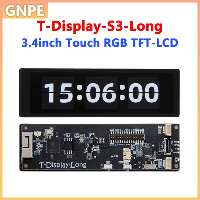 

Плата разработки ESP32-S3R8 T-Display-S3-Long 3,4-дюймовый TFT-сенсорный экран ESP32-S3 Беспроводной модуль Wi-Fi Bluetooth 16 МБ Flash