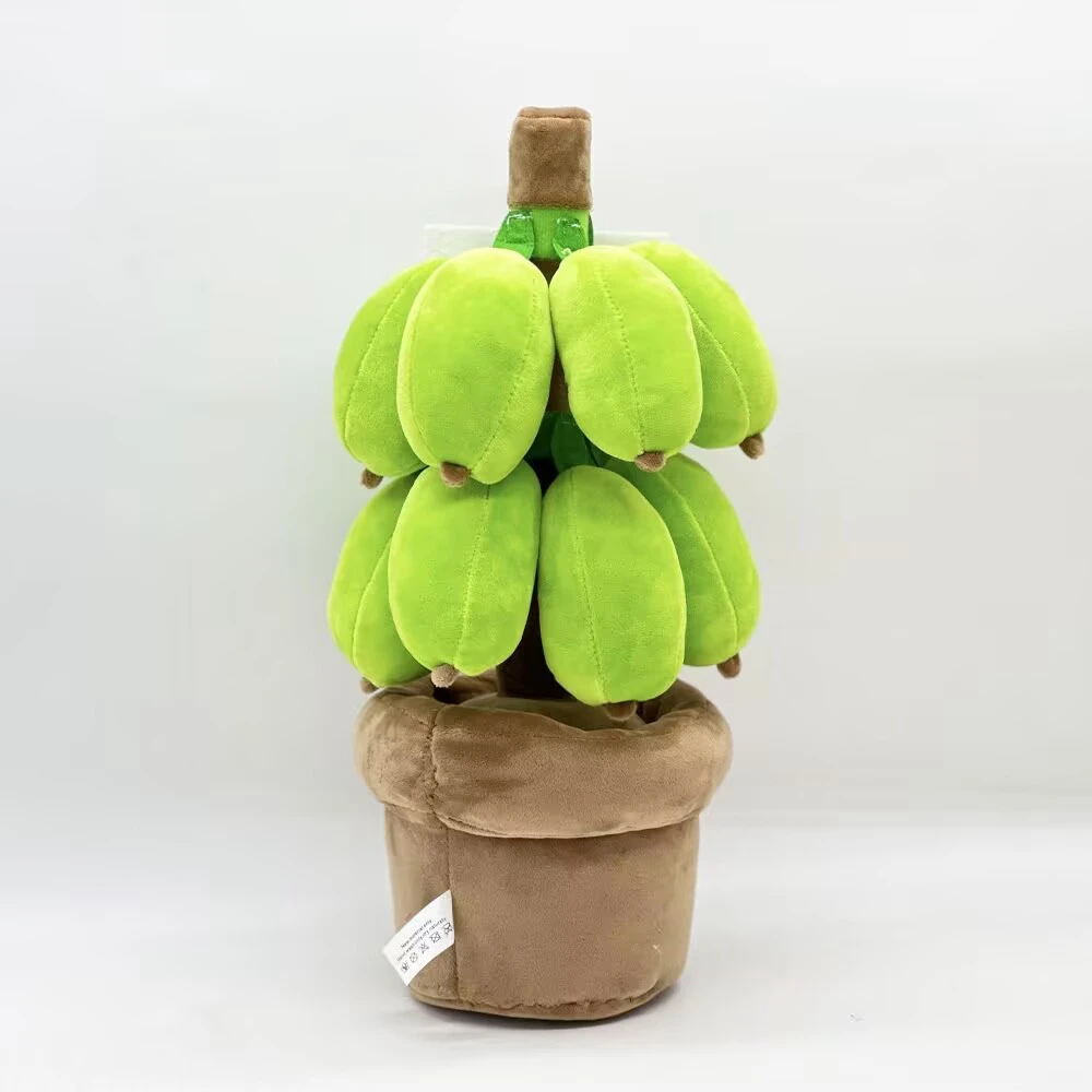 13-47cm Cartoon Potting Succulent Plants Coconut Tree Plush Toy Soft Stuffed Plant Green Banana Doll Creative Funny Pine Decor