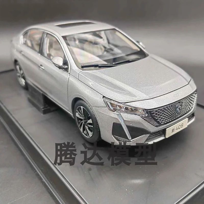 Original 1:18 Dongfeng new 408 model Silverwing grey alloy simulation car model