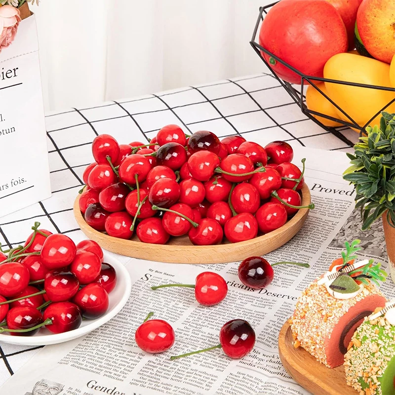 Fake Cherry Artificial Fruit Model for Home Decoration