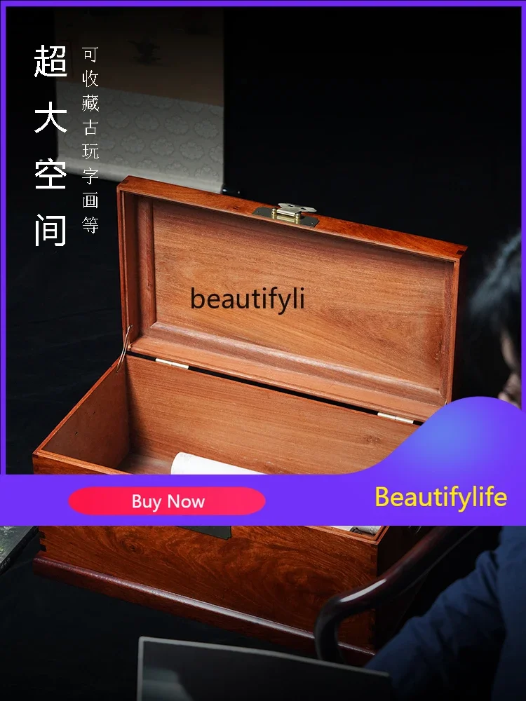 

X k178 4050 ss Mahogany Storage Box Rosewood Gift Box Classical Treasure Large Painting Box Large Fruit Purple Sandalwood