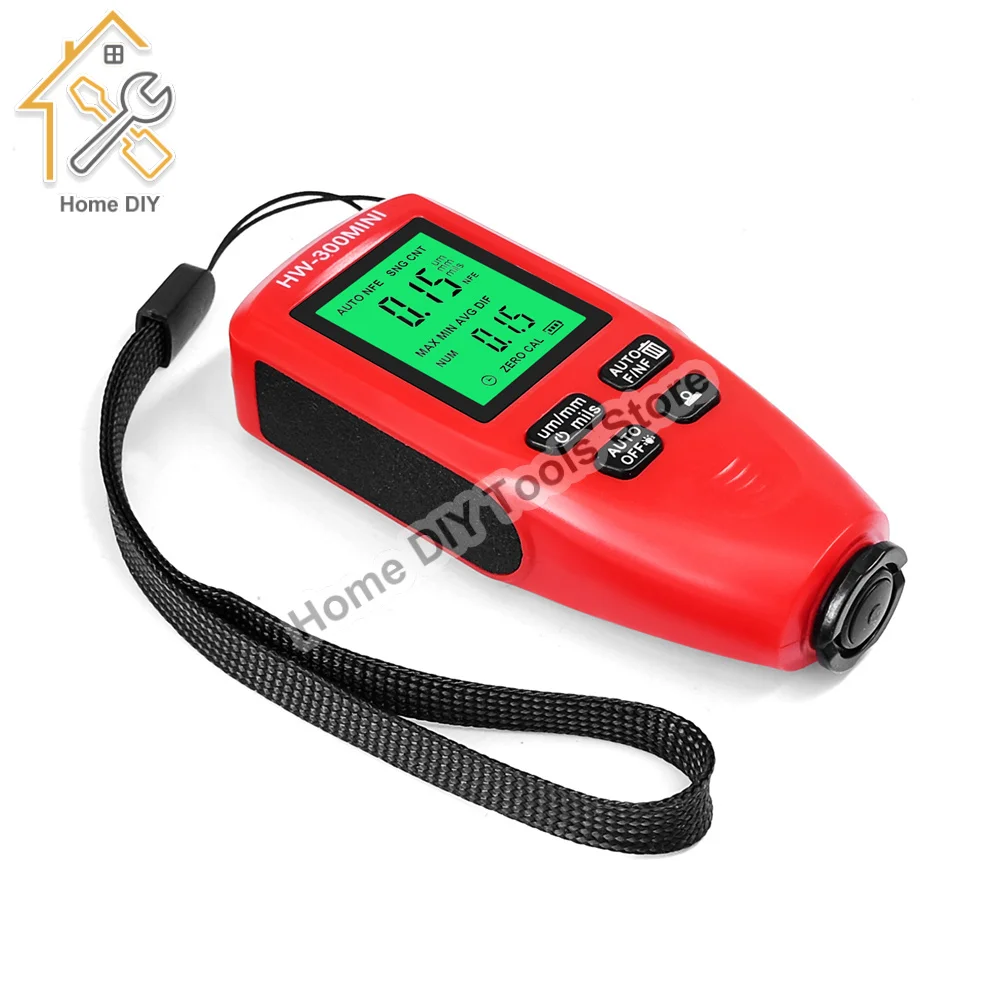 HW-300PRO Coating Thickness Gauge 0-2000UM Car Paint Film Tester Measuring Manual Paint Tools Thickness Gauge High-precision