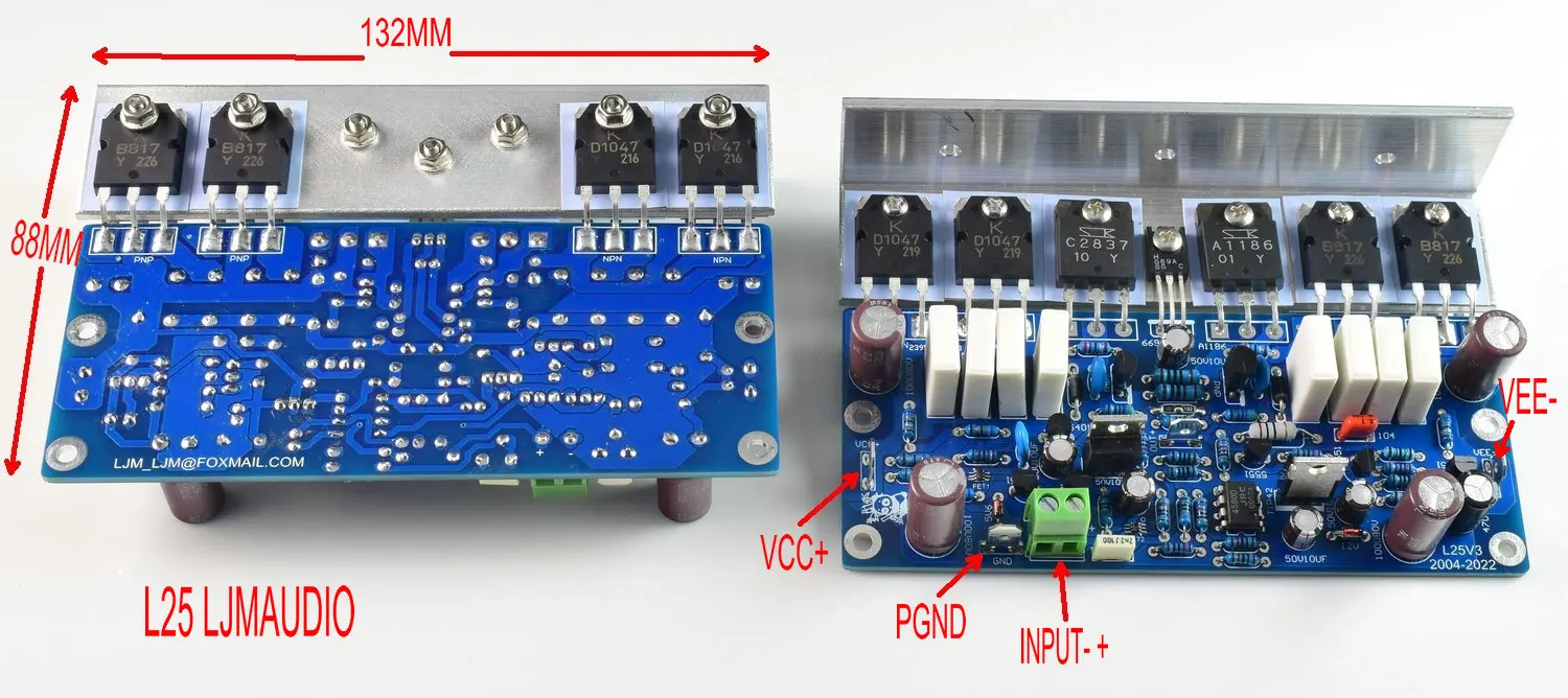 

Assembled L25 hifi Stereo Integrated amplifier 250w+250w amp board