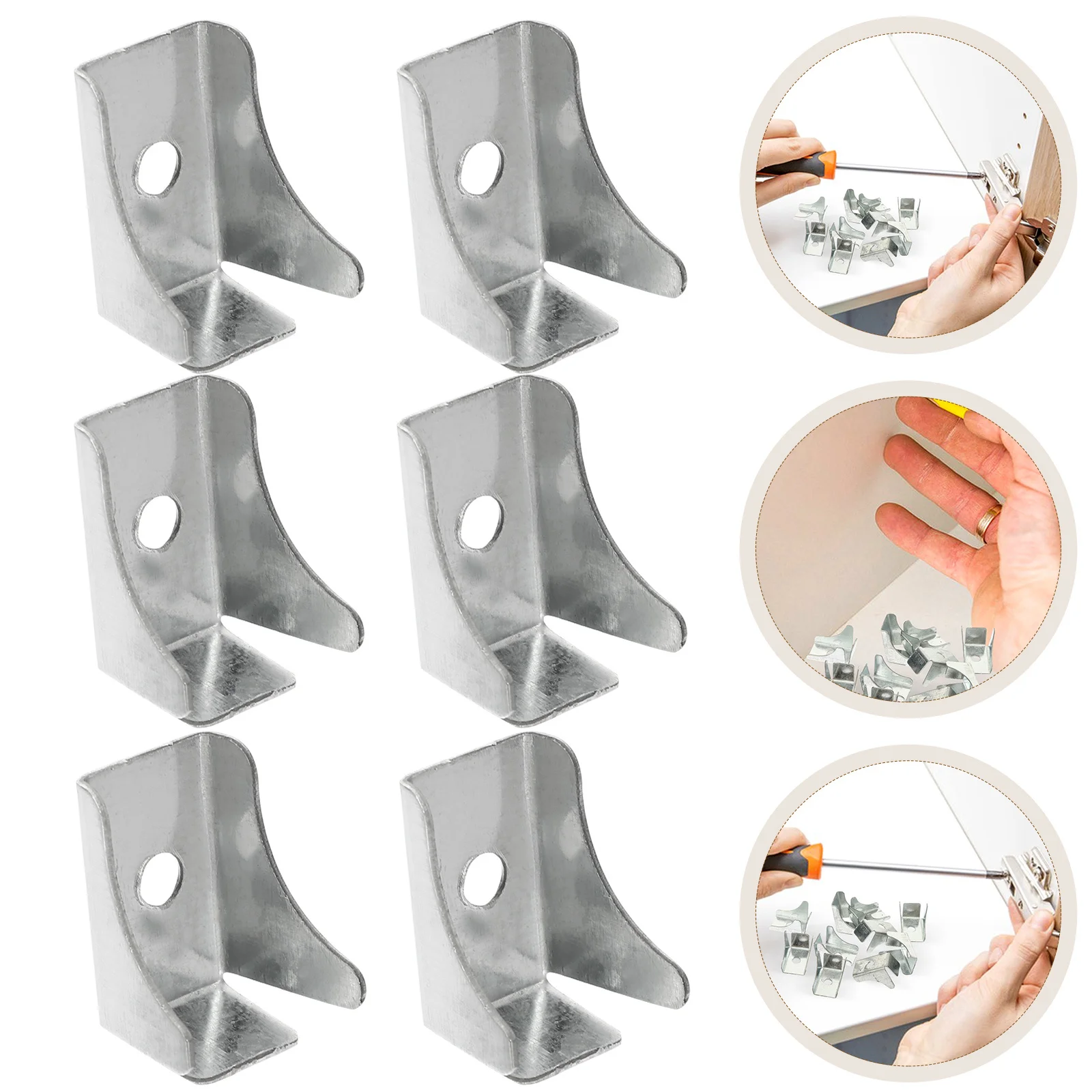 

10Pcs Heavy Duty Cabinet Shelf Clips Polished Surface Safe to Use for Kitchen Bookcase Storage Shelf Hardware Shelving Clips