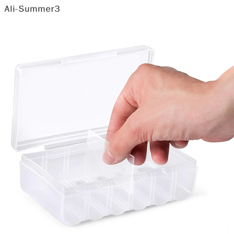 6 Slots Transparent Battery Storage Case Holder Hard Plastic Case Storage Battery Box For AA/AAA Battery Organizer Box