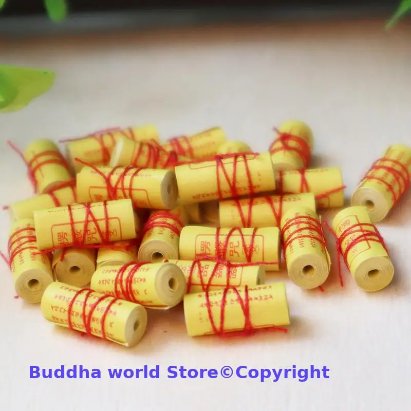 10P # Buddhism Item miniature Sanskrit Shurangama Mantra Buddhist scriptures amulet talisman For Temple Abbot storage