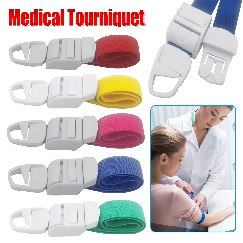 1-5pcs Emergency Tourniquet Quick Slow Release Paramedic Medical First Aid Emergency Buckle Super Elastic Band Blood Stop Belt