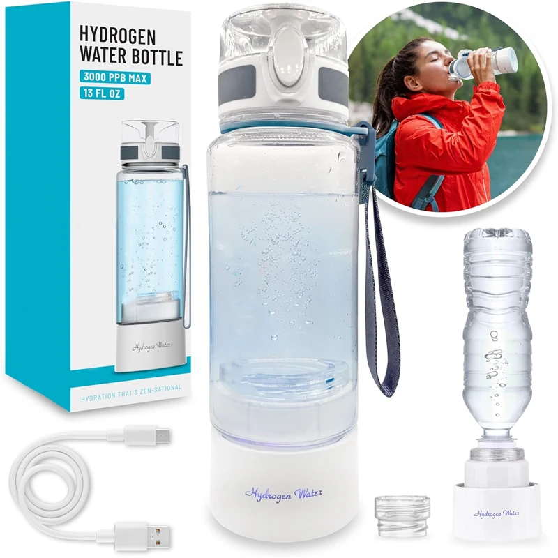 

450ml Hydrogen Rich Water Generator USB Charging Portable Antioxidant Lonizer Maker Sports Water Bottle for Home/Office/Travel